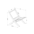 South Shore Agave Wood and Rope Lounge Chair  Black