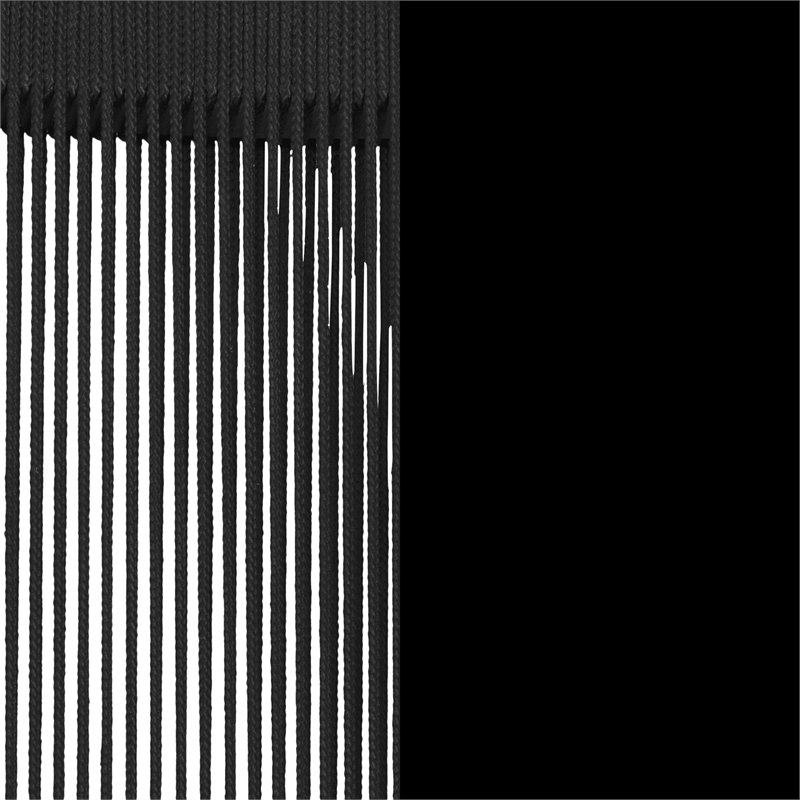 South Shore Agave Wood and Rope Lounge Chair  Black