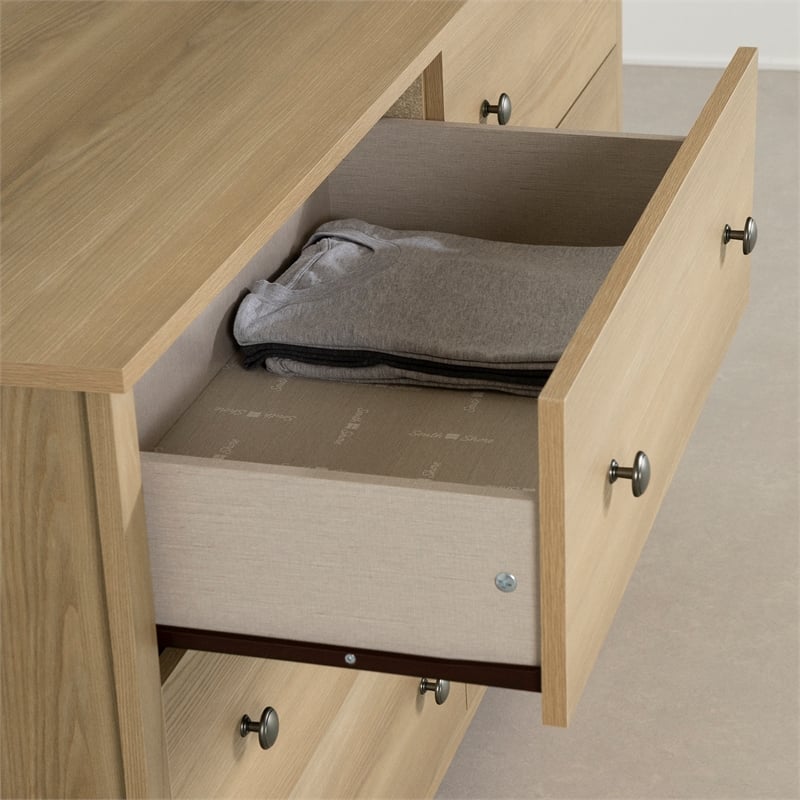 South Shore Vito 6-Drawer Dresser  Natural Ash