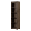 Axess 5-Shelf Narrow Bookcase Narrow Natural Walnut