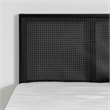 South Shore Bloom Metal Platform Bed with Natural Cane Full Black