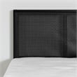 South Shore Hoya Metal Platform Bed with Natural Cane Full Pure Black