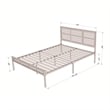 South Shore Hoya Metal Platform Bed with Natural Cane Full Pure Black