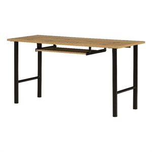 South Shore Ezra Desk with Keyboard Tray  Nordik Oak