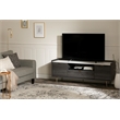 South Shore Hype TV Stand with Doors and Drawer Gray Oak and Faux Marble