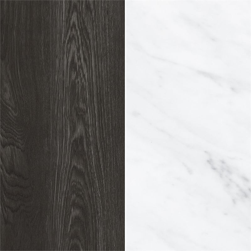 South Shore Hype TV Stand with Doors and Drawer Gray Oak and Faux Marble