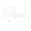 South Shore Dylane Upholstered Platform Bed and Headboard Twin Soft Gray