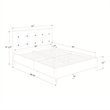 South Shore Dylane Upholstered Platform Bed and Headboard Full Soft Gray