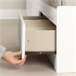 South Shore Hourra Mates Bed with 3 Drawers Twin Pure White