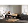 South Shore Hourra 1-Drawer Nightstand  Gray Oak