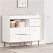 South Shore Dylane Changing Table with Drawers and Open Storage  Pure White