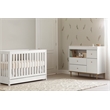 South Shore Dylane Changing Table with Drawers and Open Storage  Pure White