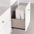 South Shore Dylane Changing Table with Drawers and Open Storage  Pure White