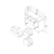 South Shore Dylane Changing Table with Drawers and Open Storage  Pure White