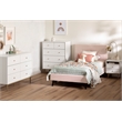South Shore Dylane Upholstered Platform Bed and Headboard Twin Pale Pink
