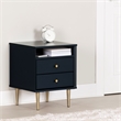 South Shore Dylane 2-Drawer Nightstand  Navy Blue