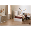 South Shore Hourra 6-Drawer Dresser  Soft Elm and White