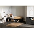South Shore Hourra 2-Drawer Dresser with Door  Gray Oak
