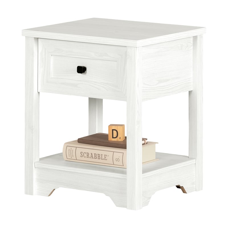 South Shore Hazen Nightstand  White Pine