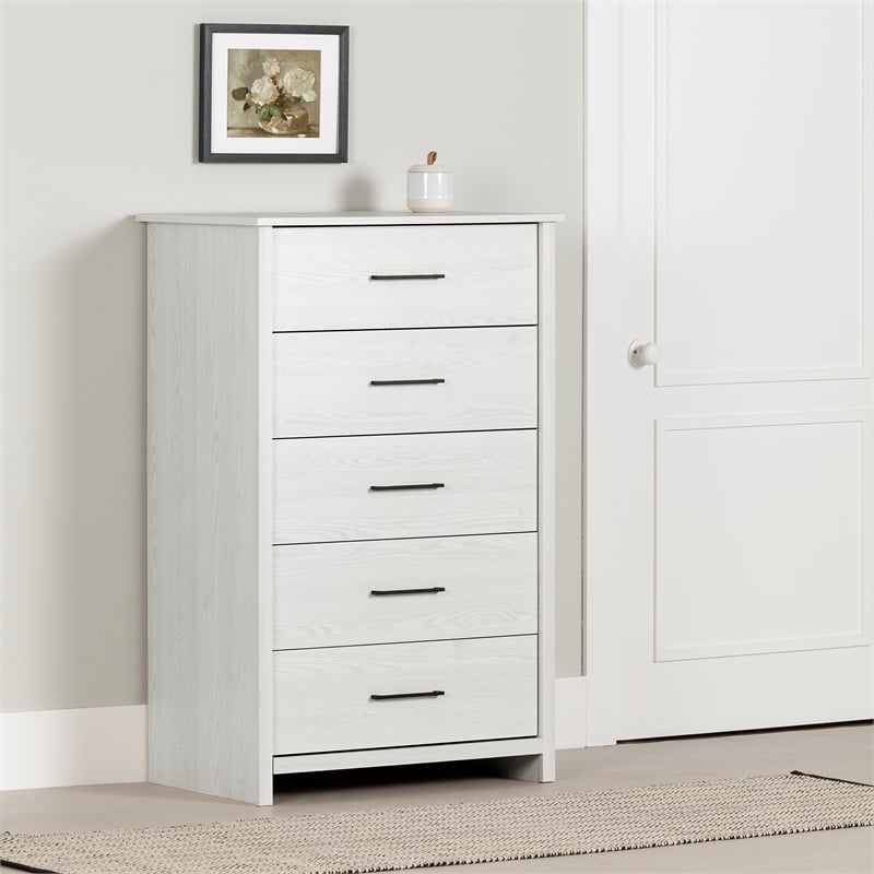 South Shore Fernley 5-Drawer Chest  White Pine