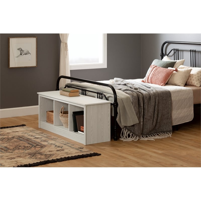 South Shore Fernley Bench with storage  White Pine