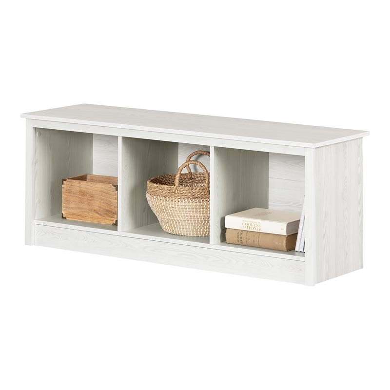 South Shore Fernley Bench with storage  White Pine