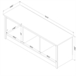 South Shore Fernley Bench with storage  Natural Walnut