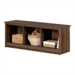 South Shore Fernley Bench with storage  Natural Walnut
