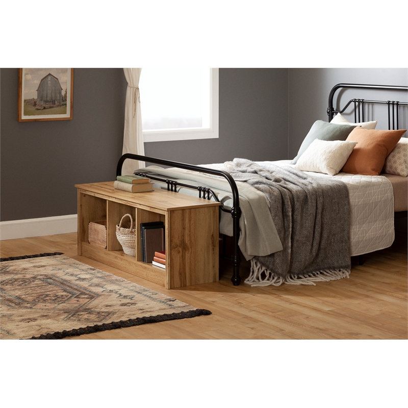 South Shore Fernley Bench with storage  Nordik Oak