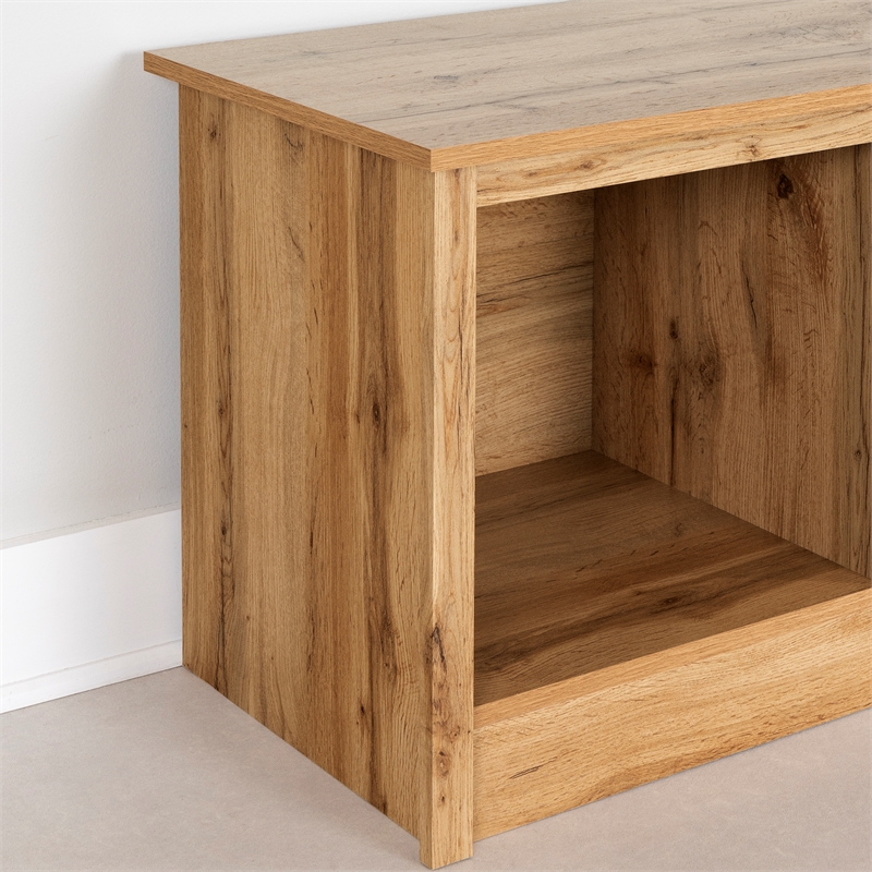 South Shore Fernley Bench with storage  Nordik Oak