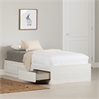 South Shore Hazen Mates Bed with 3 Drawers Twin White Pine