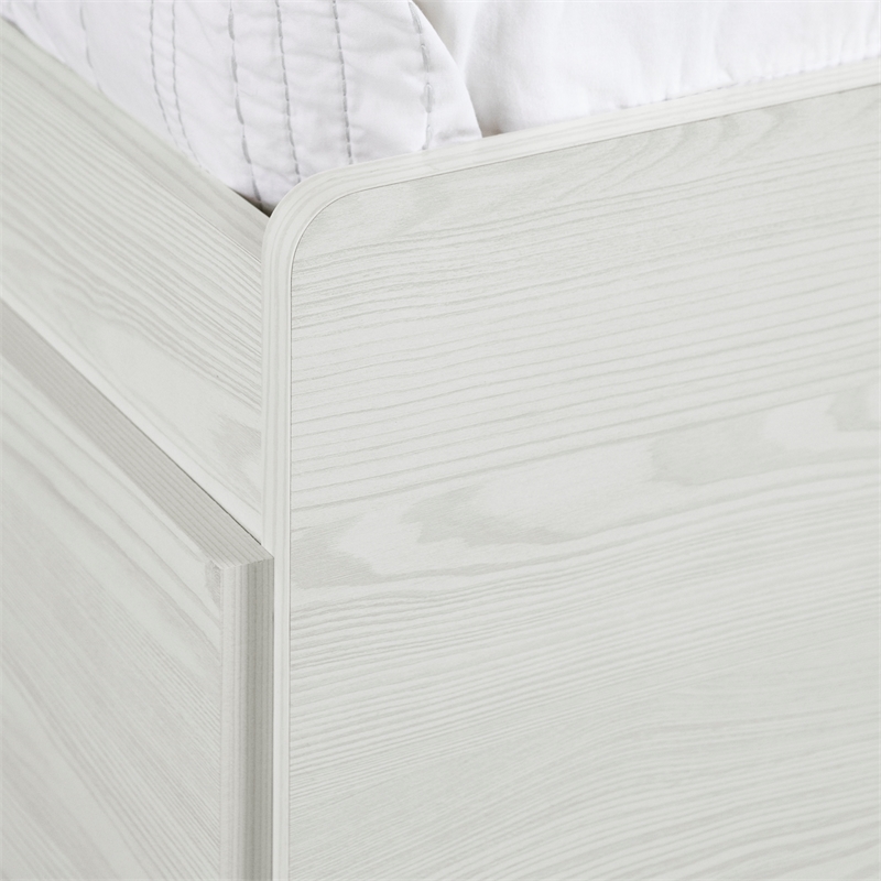 South Shore Hazen Mates Bed with 3 Drawers Twin White Pine
