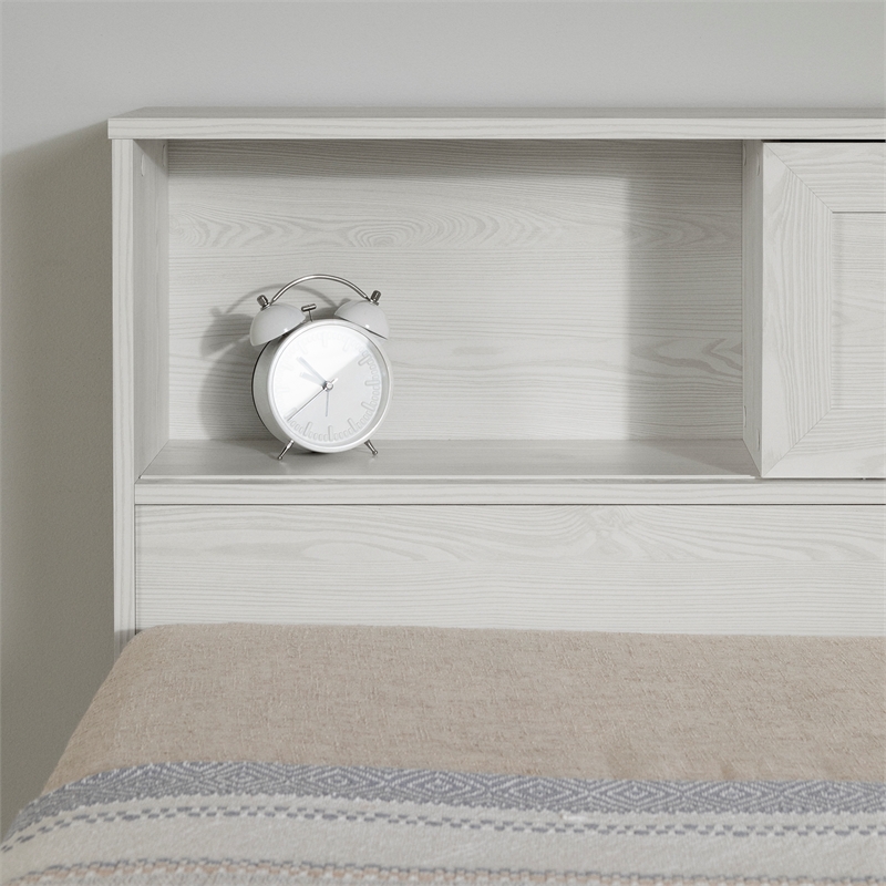 South Shore Hazen Bookcase Headboard Twin White Pine