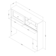 South Shore Hazen Bookcase Headboard Twin White Pine
