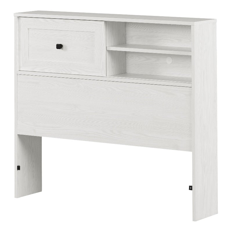 South Shore Hazen Bookcase Headboard Twin White Pine