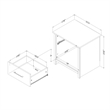 South Shore Fernley 1-Drawer Nightstand  White Pine