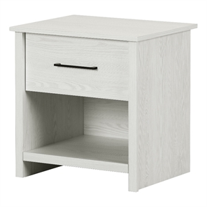 South Shore Fernley 1-Drawer Nightstand  White Pine
