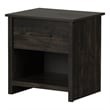 South Shore Fernley 1-Drawer Nightstand  Rubbed Black