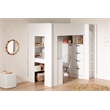 South Shore Logik Loft Bed with Desk Twin Pure White