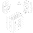 South Shore Logik Loft Bed with Desk Twin Pure White