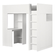 South Shore Logik Loft Bed with Desk Twin Pure White