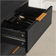 South Shore Arlo Sideboard with Ribbed Doors and Drawers  Ash Oak and Gold