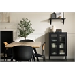 South Shore Eddison Storage Cabinet with Glass Doors  Black