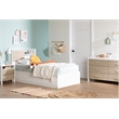 South Shore Munich 2-Drawer Nightstand  White and Soft Elm