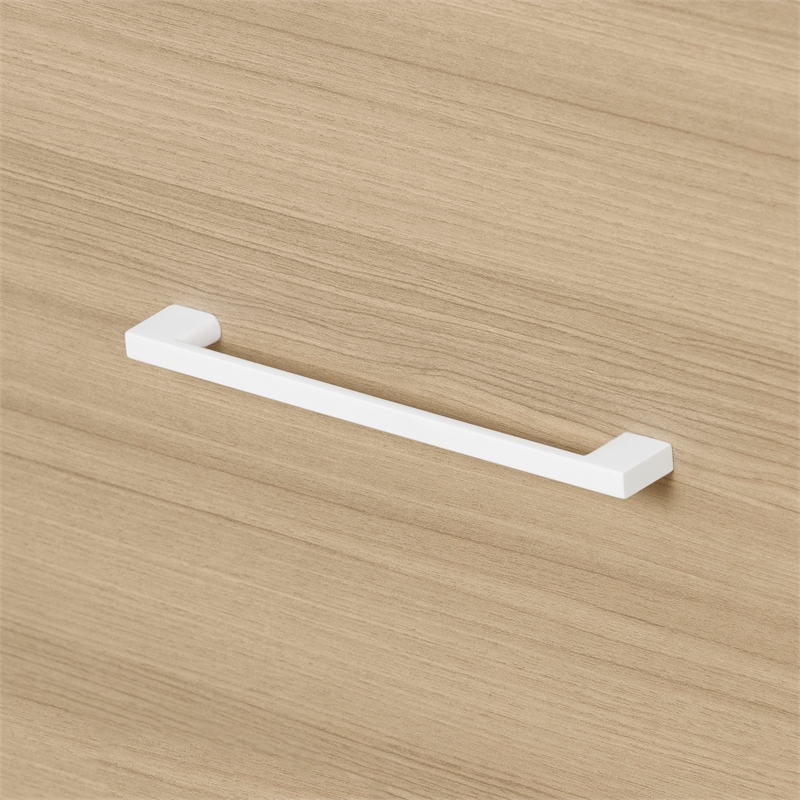 South Shore Munich 2-Drawer Nightstand  White and Soft Elm