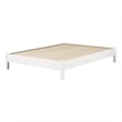 South Shore Munich Platform Bed on Legs Full Pure White