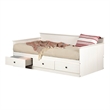South Shore Plenny Daybed with Storage Twin White Wash