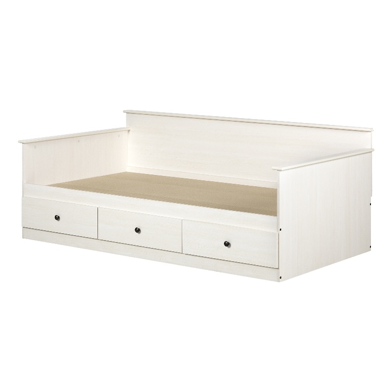 South Shore Plenny Daybed with Storage Twin White Wash
