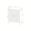 South Shore Eddison Metal Mesh 2-Door Storage Cabinet  Sage Green