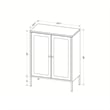 South Shore Kodali Accent Cabinet with Glass Doors  White
